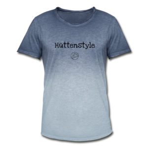 Hüttenstyle Männer T-Shirt Schwarz Vintage