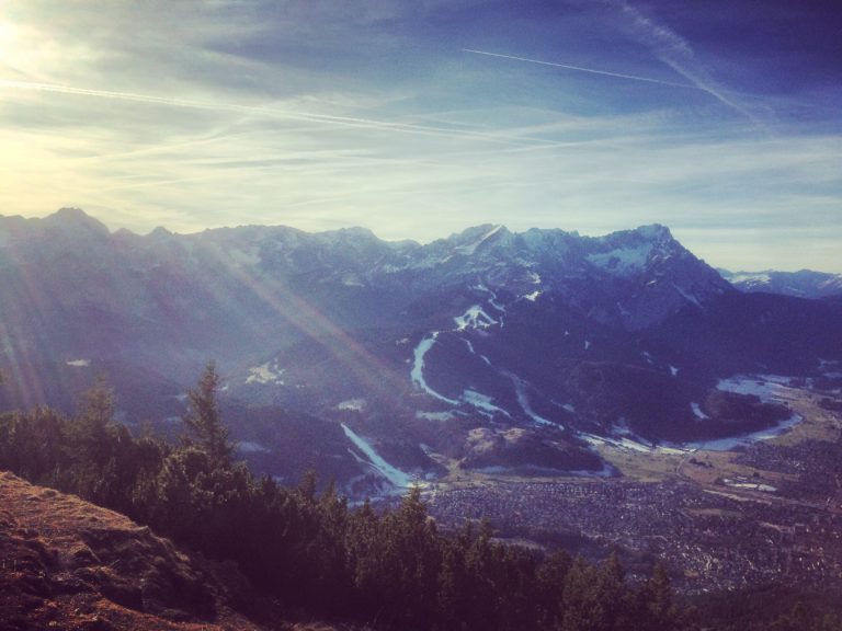 Blick auf die Zugspitze vom Wank aus